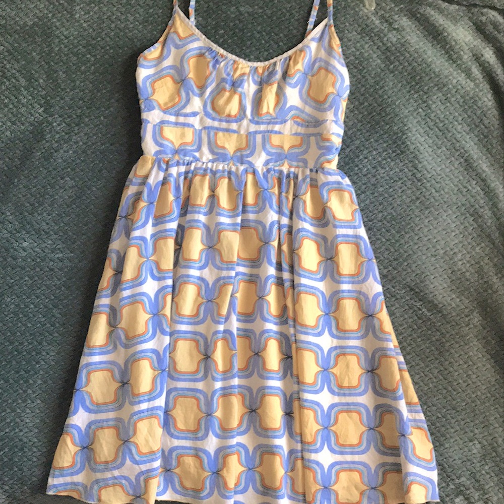 Geometric pattern retro party dress